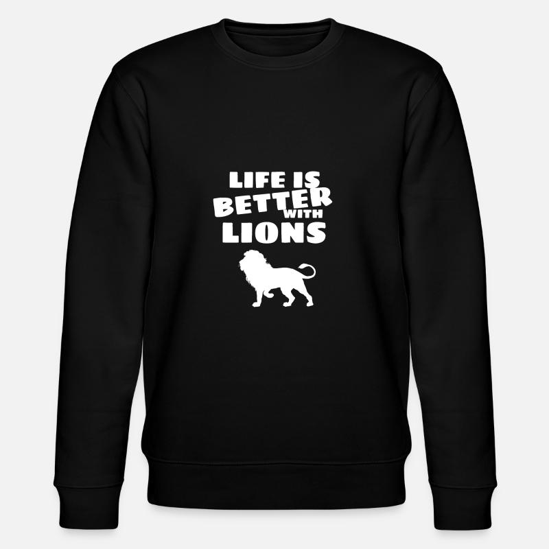 Löwe - Stanley/Stella Unisex Bio-Sweatshirt CHANGER  - Schwarz
