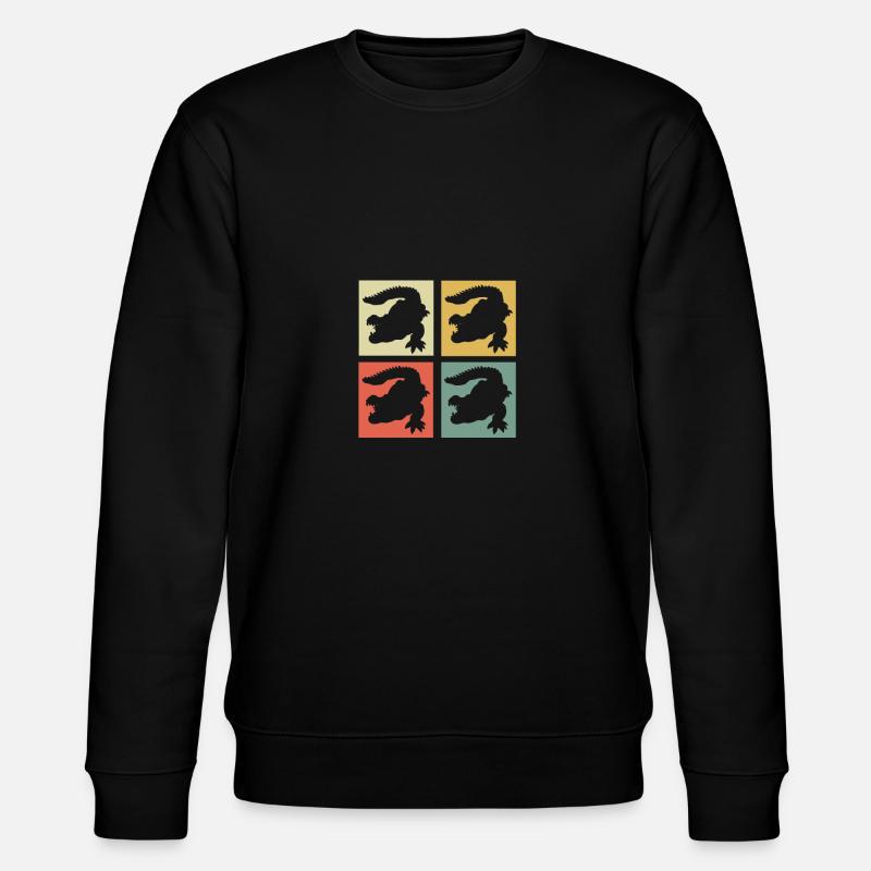 Krokodil - Stanley/Stella Unisex Bio-Sweatshirt CHANGER  - Schwarz