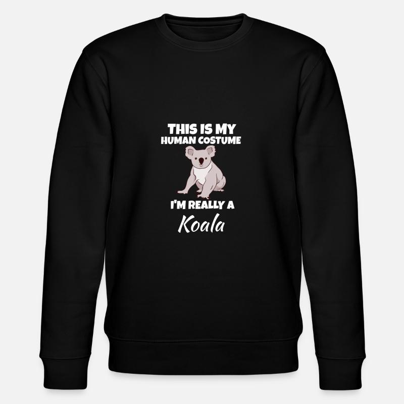 Koalabär - Stanley/Stella Unisex Bio-Sweatshirt CHANGER  - Schwarz