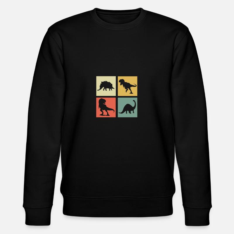 Dinosaurier - Stanley/Stella Unisex Bio-Sweatshirt CHANGER - Schwarz