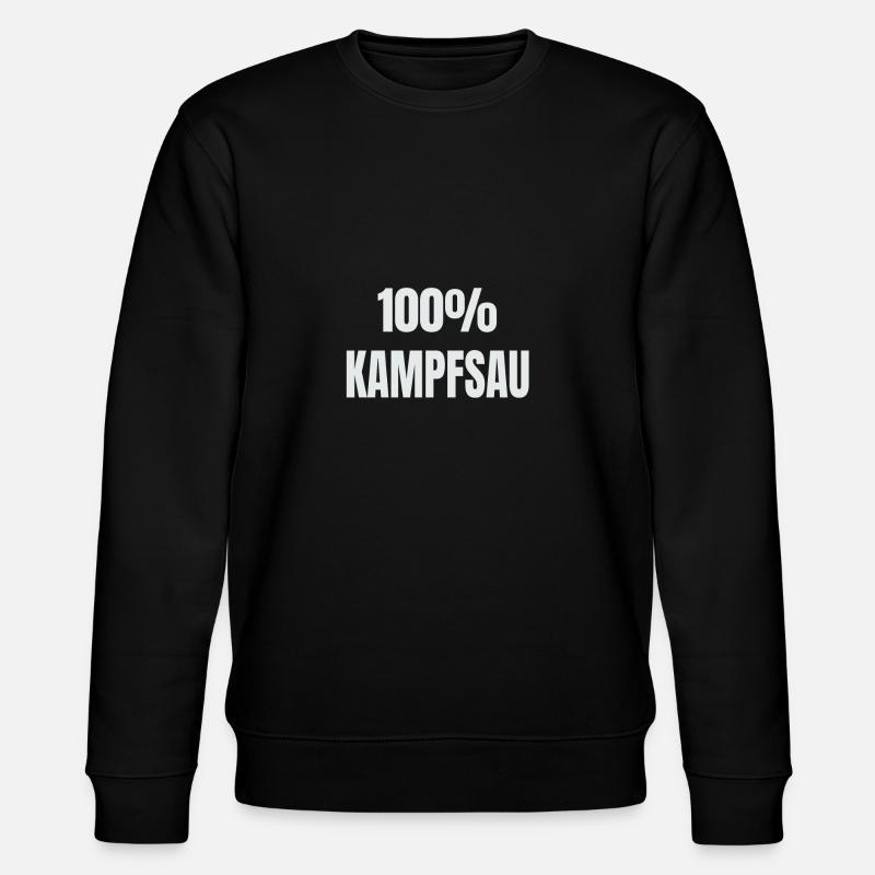 100% Kampfsau - Stanley/Stella Unisex Bio-Sweatshirt CHANGER  - Schwarz