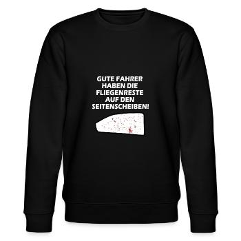 Fahrer haben die Fliegen auf den Seitenscheiben - Stanley/Stella Unisex Bio-Sweatshirt CHANGER  - Schwarz - Vorne - Nik (191cm) & Marisol (170cm)