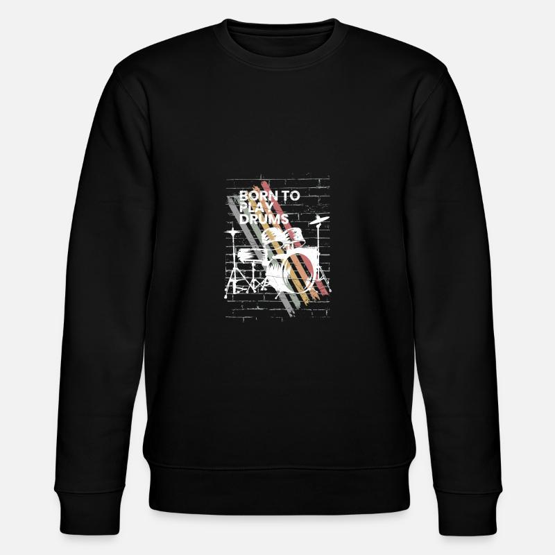 Drums Gift Drummer Percussion - Stanley/Stella CHANGER Unisex Organic Sweatshirt - black