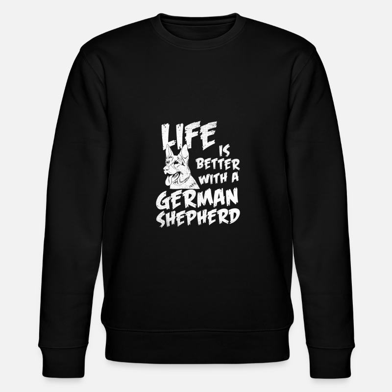 Deutsche Schäferhunde Tierleben - Stanley/Stella Unisex Bio-Sweatshirt CHANGER  - Schwarz