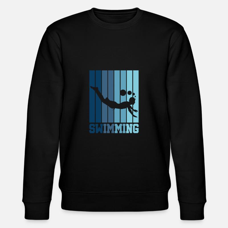 Natation nageurs plongée rétro cadeau - Sweat bio CHANGER Stanley/Stella Unisexe - noir