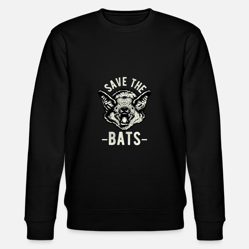Save The Bats Tier Geschenkidee - Stanley/Stella Unisex Bio-Sweatshirt CHANGER - Schwarz