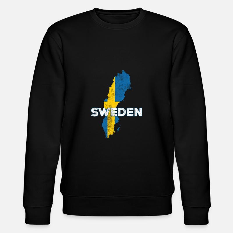 Sweden Sverige - Stanley/Stella Unisex Bio-Sweatshirt CHANGER  - Schwarz