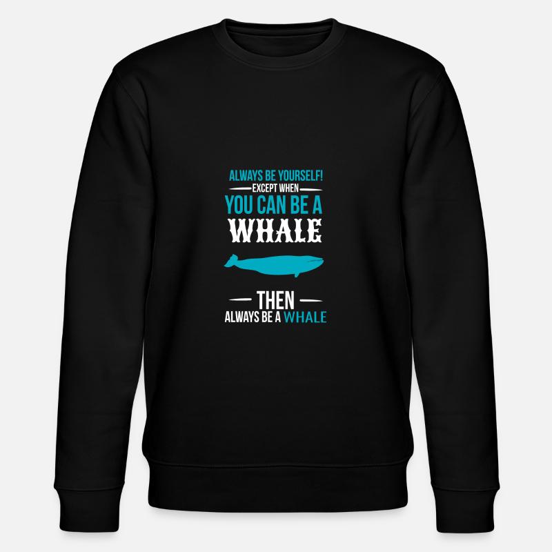 baleine - Sweat bio CHANGER Stanley/Stella Unisexe - noir
