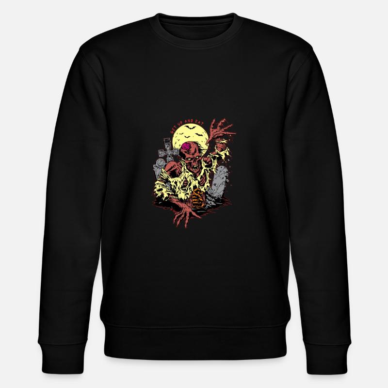 Zombie auf Friedhof - Stanley/Stella Unisex Bio-Sweatshirt CHANGER  - Schwarz