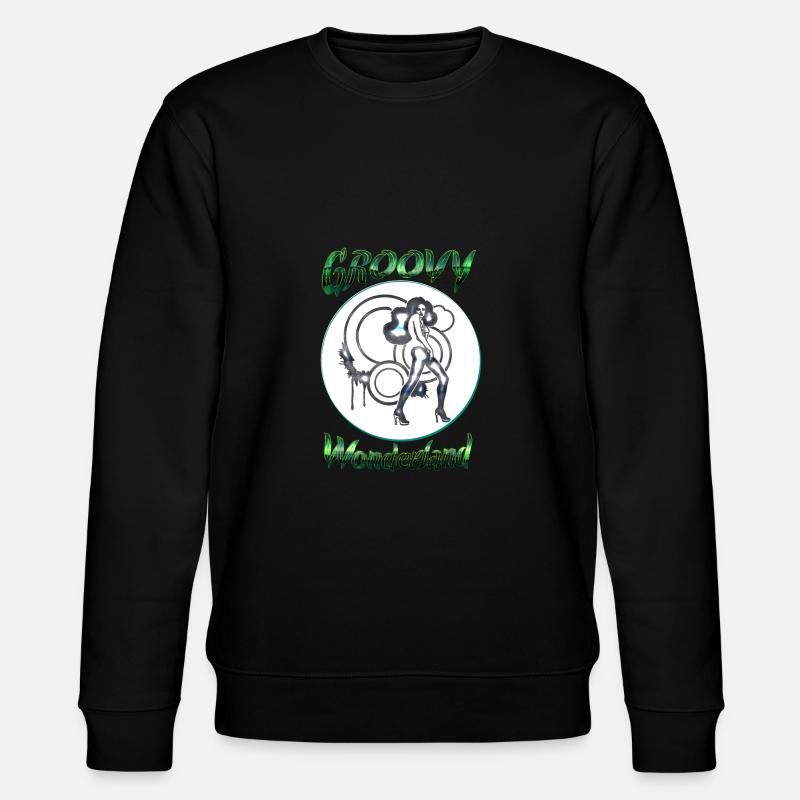 Groovy Wunderland - Stanley/Stella Unisex Bio-Sweatshirt CHANGER  - Schwarz