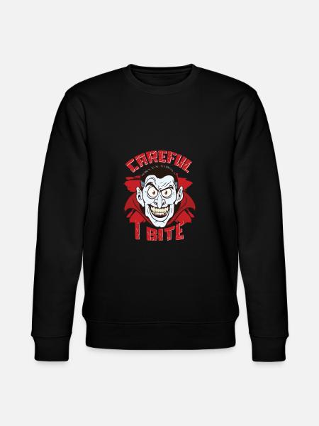 I bite Vampire - Stanley/Stella CHANGER Unisex Organic Sweatshirt - black