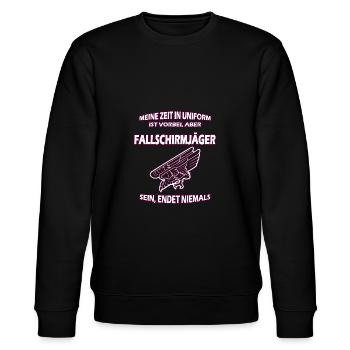 Bundeswehr Paratrooper Beret Badge - Stanley/Stella CHANGER Unisex Organic Sweatshirt - black - Front - Nik (191cm) & Marisol (170cm)