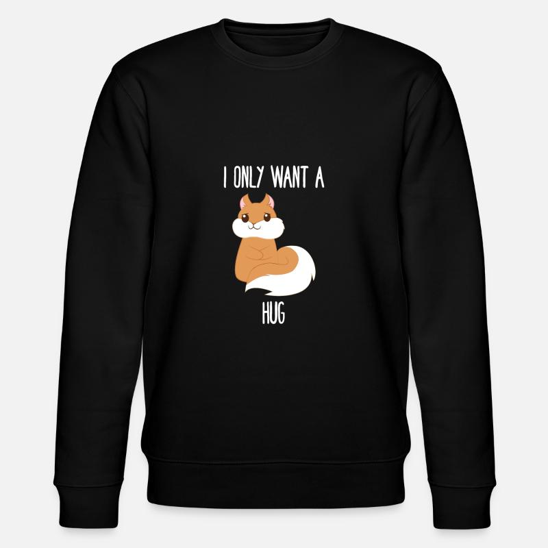 Squirrel - squirrel - cuddling - Stanley/Stella CHANGER Unisex Organic Sweatshirt - black