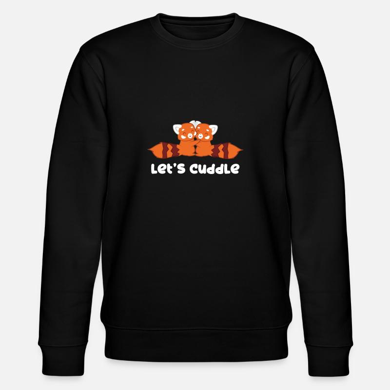 Panda rouge - Ourson - Calin - Caresser - Sweat bio CHANGER Stanley/Stella Unisexe - noir