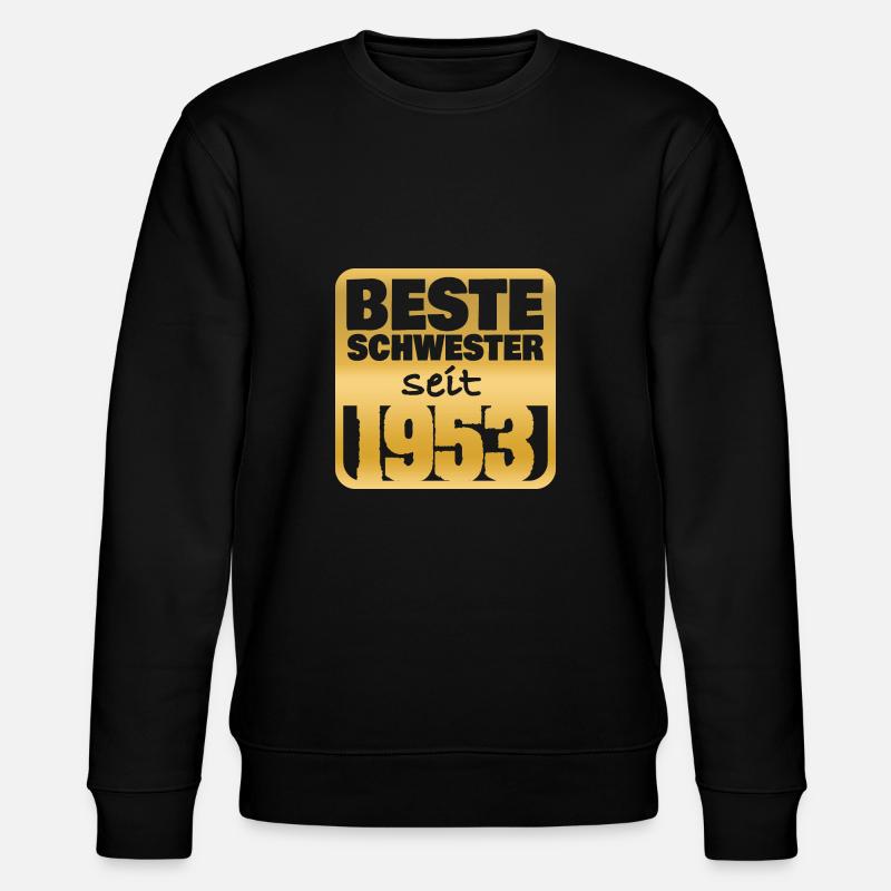 Geburt 1953 - Stanley/Stella Unisex Bio-Sweatshirt CHANGER  - Schwarz