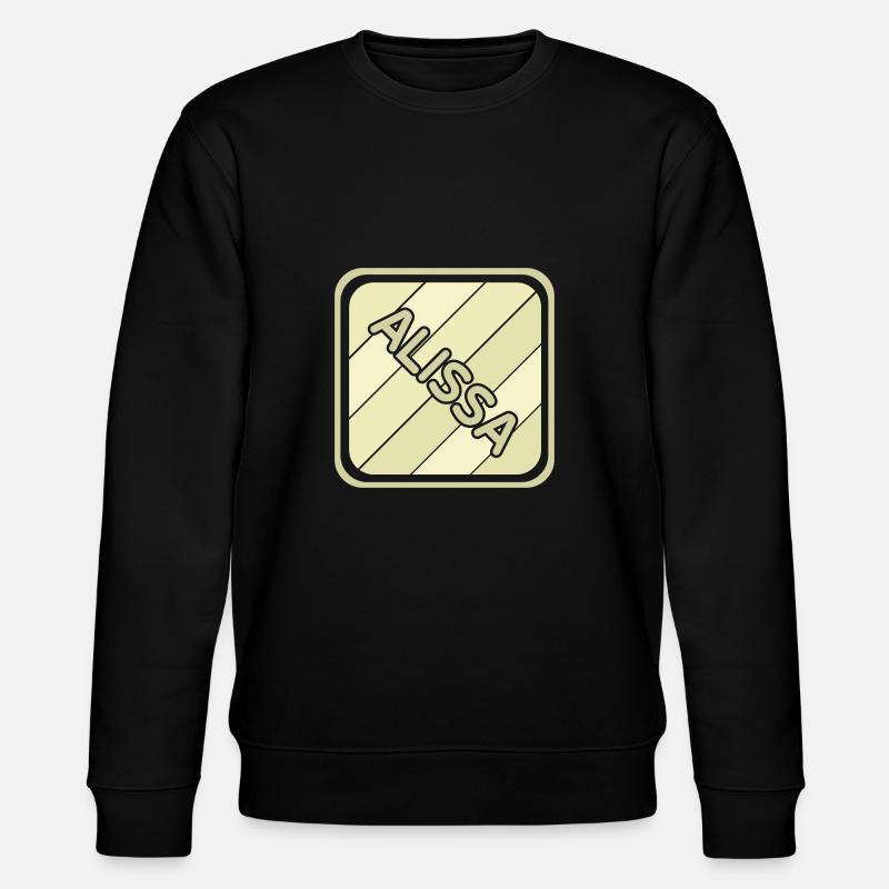 Nom de la fille Alissa - Sweat bio CHANGER Stanley/Stella Unisexe - noir