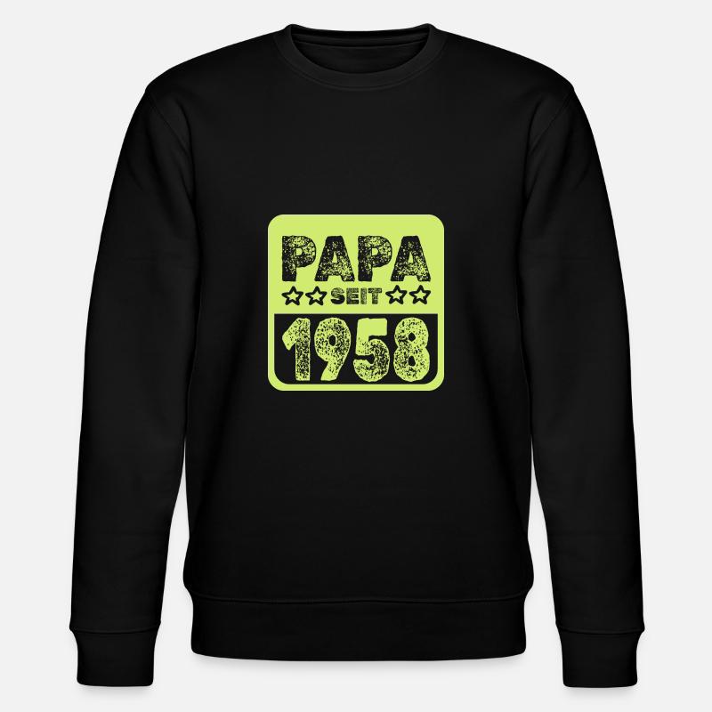 Papa 1958 - Stanley/Stella Unisex Bio-Sweatshirt CHANGER  - Schwarz