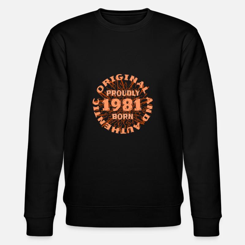 Year 1981 - Stanley/Stella CHANGER Unisex Organic Sweatshirt - black