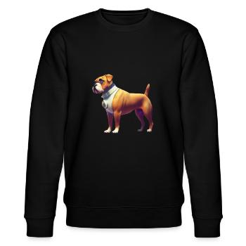 Boxer Dog Allemand - Boxeur Allemand - Sweat bio CHANGER Stanley/Stella Unisexe - noir - Devant - Nik (191cm) & Marisol (170cm)