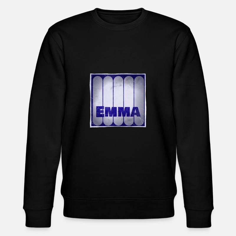 Name Emma Gift Idea - Stanley/Stella CHANGER Unisex Organic Sweatshirt - black