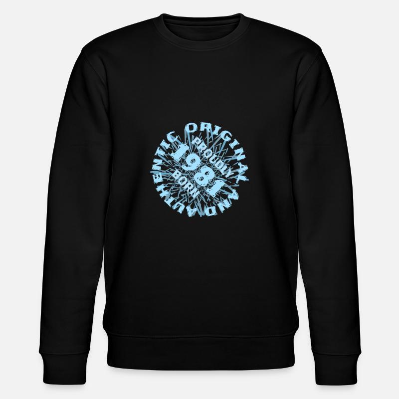 Jahr 1981 - Stanley/Stella Unisex Bio-Sweatshirt CHANGER  - Schwarz