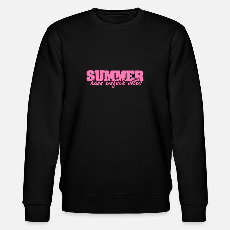 Frau Summer - Stanley/Stella Unisex Bio-Sweatshirt CHANGER  - Schwarz