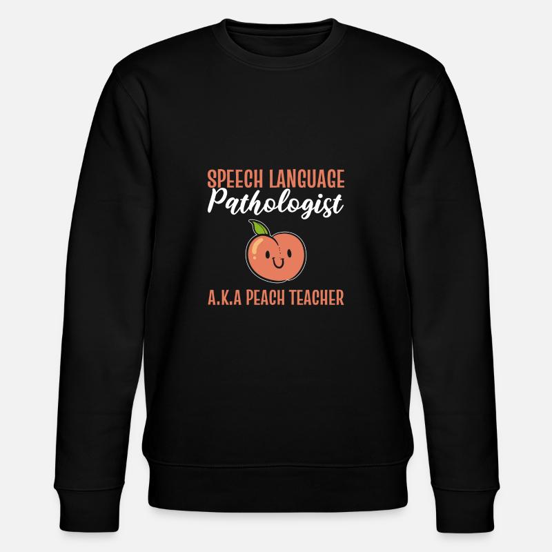 Pfirsichlehrer. Pfirsichtherapeut Geschenk - Stanley/Stella Unisex Bio-Sweatshirt CHANGER  - Schwarz