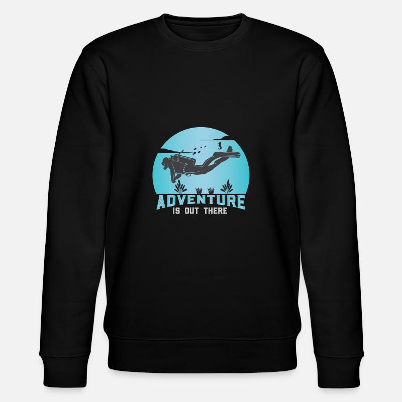 Taucher Tauchen Design Schnorcheln - Stanley/Stella Unisex Bio-Sweatshirt CHANGER  - Schwarz