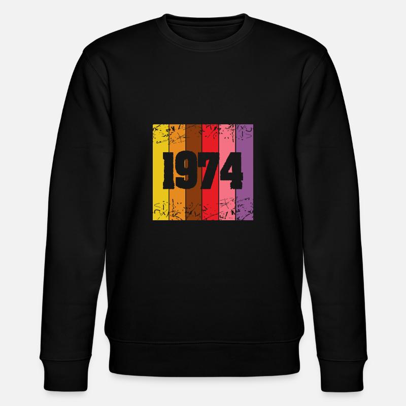 Jahr 1974 - Stanley/Stella Unisex Bio-Sweatshirt CHANGER  - Schwarz