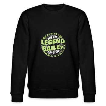 Legenden Bailey - Stanley/Stella Unisex Bio-Sweatshirt CHANGER  - Schwarz - Vorne - Nik (191cm) & Marisol (170cm)