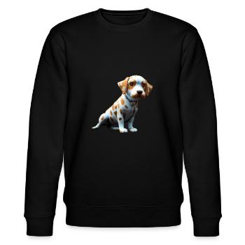 Catahoula Léopard Chien - Sweat bio CHANGER Stanley/Stella Unisexe - noir - Devant - Nik (191cm) & Marisol (170cm)