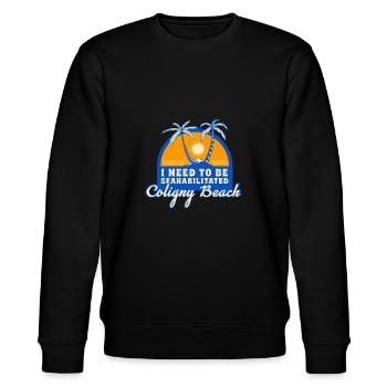 I Need To Be Seahabilitated Coligny Beach Summer - Stanley/Stella Unisex Bio-Sweatshirt CHANGER  - Schwarz - Vorne - Nik (191cm) & Marisol (170cm)