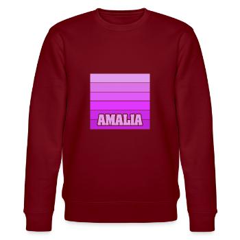 Frau Amalia - Stanley/Stella Unisex Bio-Sweatshirt CHANGER  - Burgunderrot - Vorne - Nik (191cm) & Marisol (170cm)