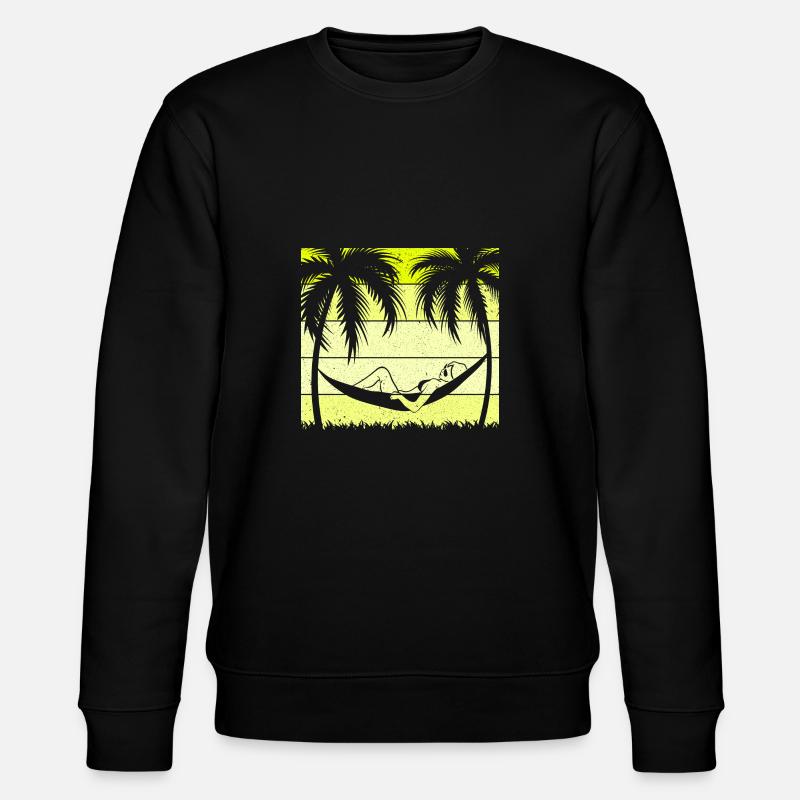 Hammock Chilling Palm Trees - Stanley/Stella CHANGER Unisex Organic Sweatshirt - black