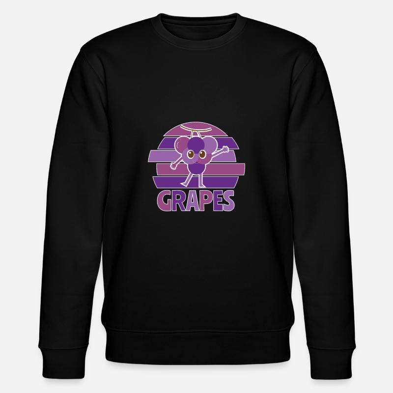 Smiling Grapes - Stanley/Stella Unisex Bio-Sweatshirt CHANGER  - Schwarz