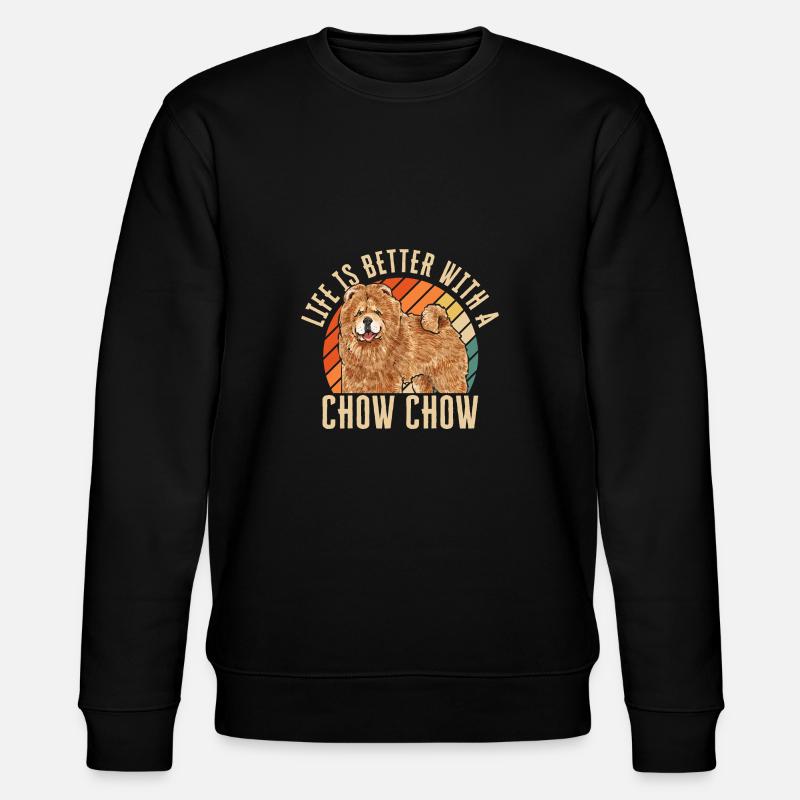 Chow Chow Hund - Stanley/Stella Unisex Bio-Sweatshirt CHANGER  - Schwarz