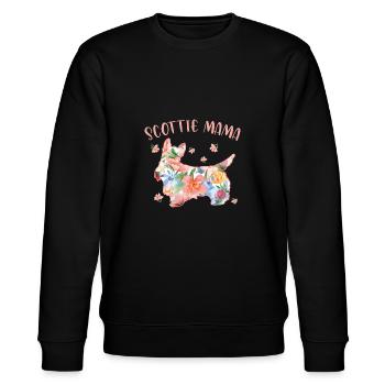 Scottish Terrier Scottie Hund - Stanley/Stella Unisex Bio-Sweatshirt CHANGER  - Schwarz - Vorne - Nik (191cm) & Marisol (170cm)