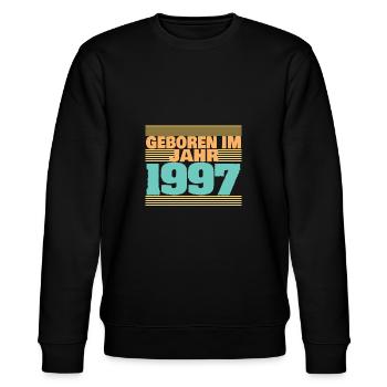 1997 - Stanley/Stella Unisex Bio-Sweatshirt CHANGER  - Schwarz - Vorne - Nik (191cm) & Marisol (170cm)