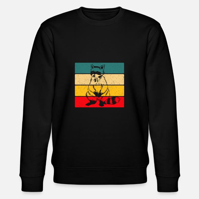 Waschbär - Stanley/Stella Unisex Bio-Sweatshirt CHANGER  - Schwarz