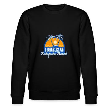 I Need To Be Seahabilitated Kalapaki Beach Summer - Stanley/Stella Unisex Bio-Sweatshirt CHANGER  - Schwarz - Vorne - Nik (191cm) & Marisol (170cm)