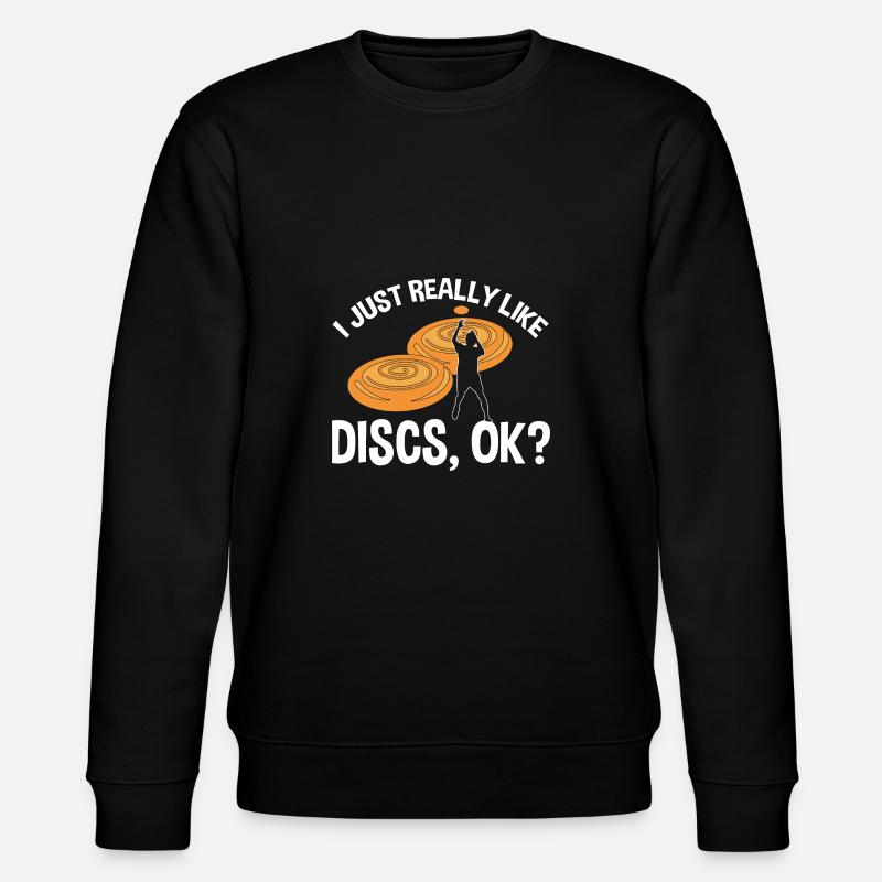 Ultimate Frisbee Throwing Disc - Stanley/Stella CHANGER Unisex Organic Sweatshirt - black