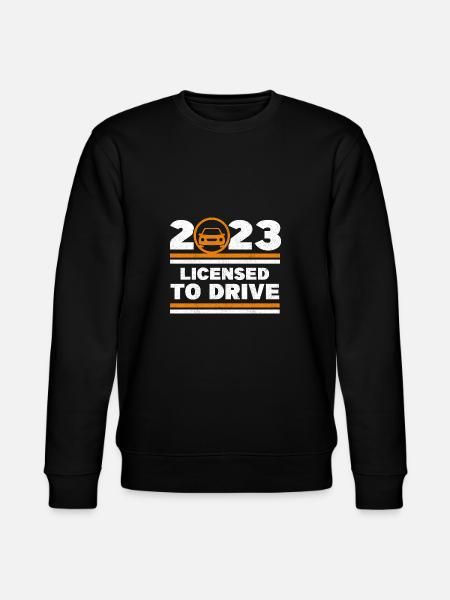 Licensed To Drive 2023 Drivers Permit Passed Teen - Stanley/Stella CHANGER Unisex Organic Sweatshirt - black