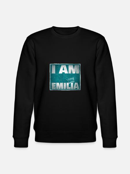 King Emilia Name - Stanley/Stella CHANGER Unisex Organic Sweatshirt - black