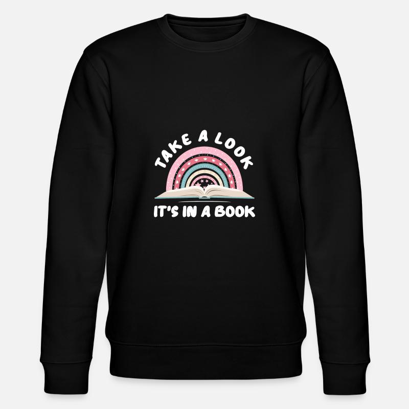 Bücher Buch Lesen Lesewurm Bücherwurm Bookaholic - Stanley/Stella Unisex Bio-Sweatshirt CHANGER - Schwarz