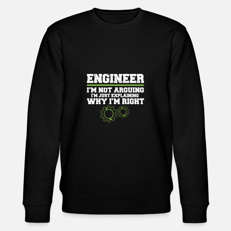 Engineer I'm Not Arguing Engineering - Stanley/Stella Unisex Bio-Sweatshirt CHANGER  - Schwarz
