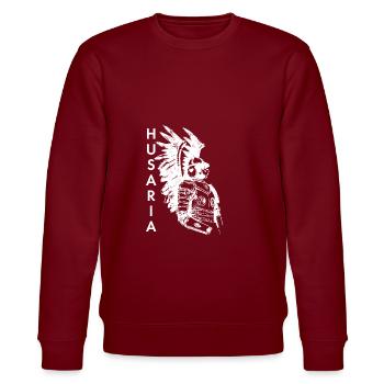 Polen Polnisch Polska Polski Husaria Kavallerie - Stanley/Stella Unisex Bio-Sweatshirt CHANGER  - Burgunderrot - Vorne - Nik (191cm) & Marisol (170cm)