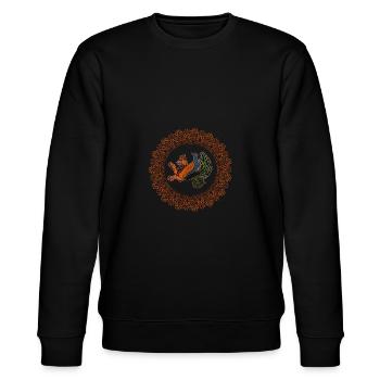 Faravahar Zoroastrianism Simurgh Persia - Stanley/Stella CHANGER Unisex Organic Sweatshirt - black - Front - Nik (191cm) & Marisol (170cm)