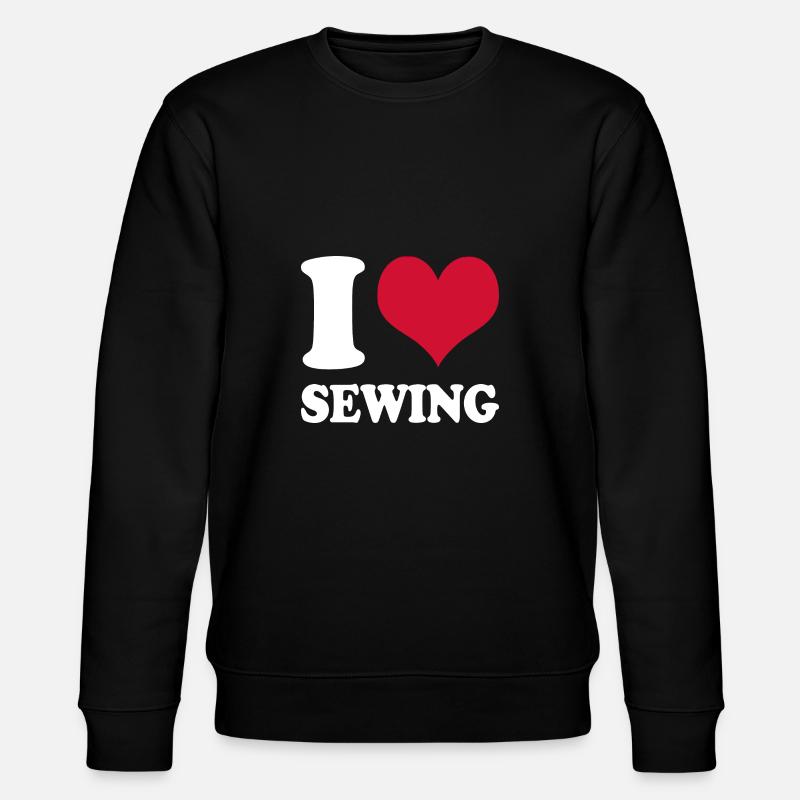 I Love Sewing - Stanley/Stella CHANGER Unisex Organic Sweatshirt - black