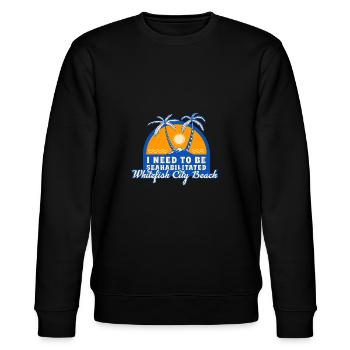 I Need To Be Seahabilitated Whitefish City Beach - Stanley/Stella Unisex Bio-Sweatshirt CHANGER  - Schwarz - Vorne - Nik (191cm) & Marisol (170cm)