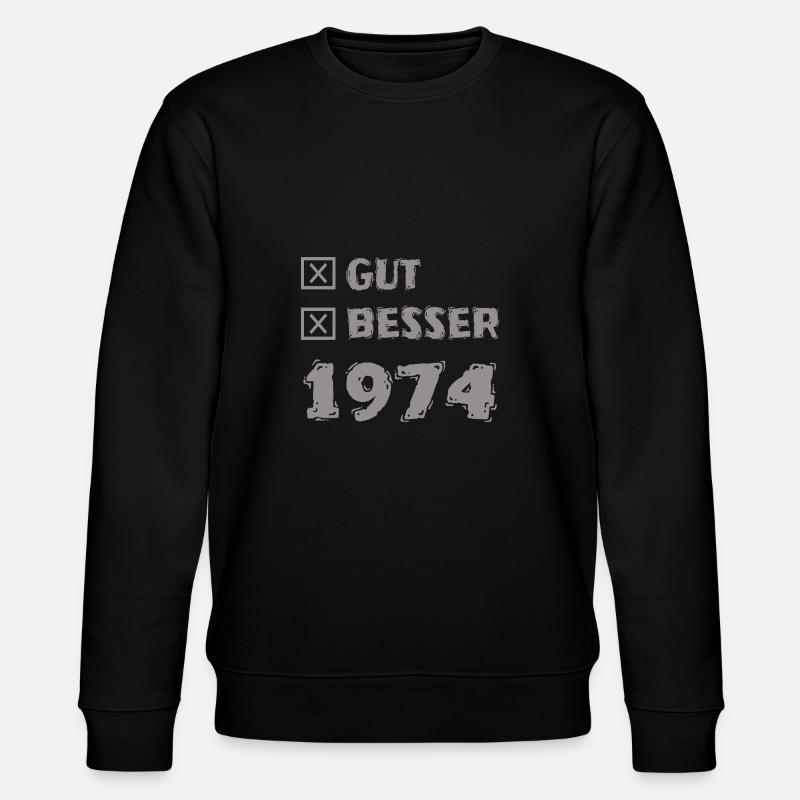 Jahr 1974 - Stanley/Stella Unisex Bio-Sweatshirt CHANGER  - Schwarz